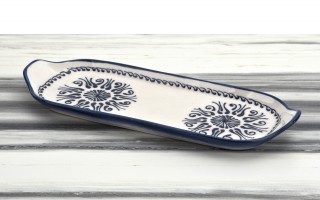 Półmisek ceramiczny 31x12 cm Oriental White Blue