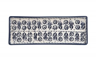 Półmisek ceramiczny 25x9 cm Oriental White Blue