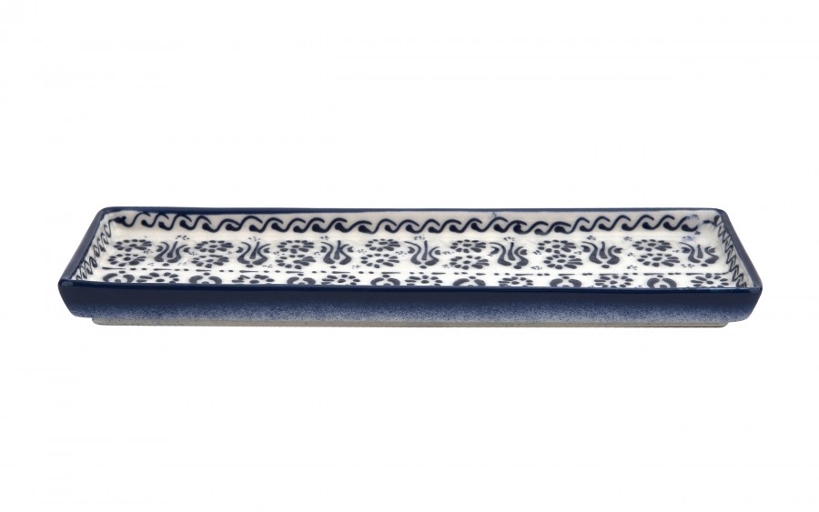 Półmisek ceramiczny 25x9 cm Oriental White Blue