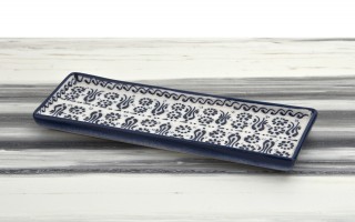 Półmisek ceramiczny 25x9 cm Oriental White Blue