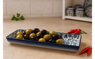 Półmisek ceramiczny 25x9 cm Oriental White Blue