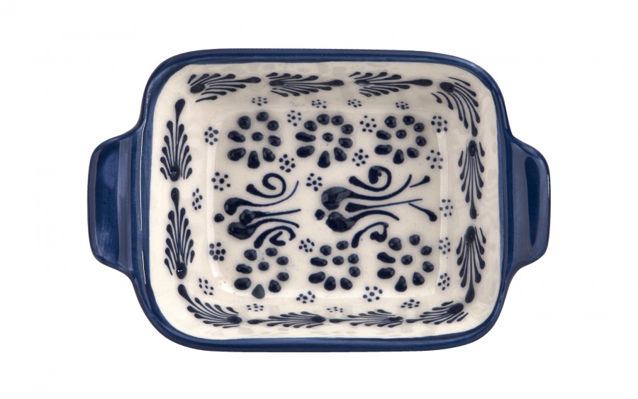 Salaterka ceramiczna z uchwytami 12,5 cm Oriental White Blue