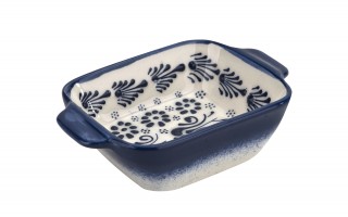Salaterka ceramiczna z uchwytami 12,5 cm Oriental White Blue
