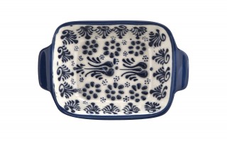 Salaterka ceramiczna z uchwytami 12,5 cm Oriental White Blue