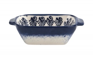 Salaterka ceramiczna z uchwytami 12,5 cm Oriental White Blue