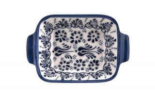 Salaterka ceramiczna z uchwytami 12,5 cm Oriental White Blue