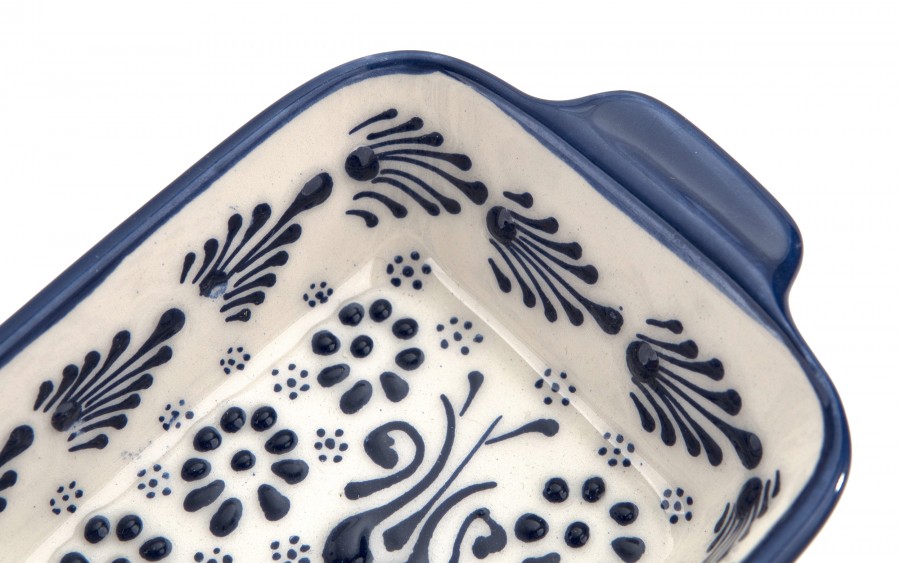 Salaterka ceramiczna z uchwytami 12,5 cm Oriental White Blue