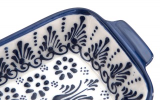 Salaterka ceramiczna z uchwytami 12,5 cm Oriental White Blue