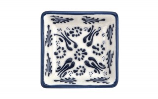 Dip kwadratowy 9 cm ceramiczny Oriental White Blue