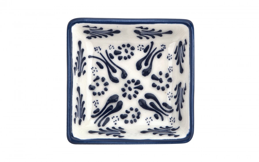 Dip kwadratowy 9 cm ceramiczny Oriental White Blue