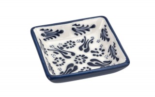 Dip kwadratowy 9 cm ceramiczny Oriental White Blue