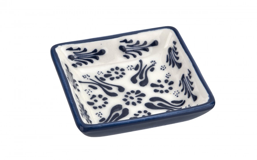 Dip kwadratowy 9 cm ceramiczny Oriental White Blue