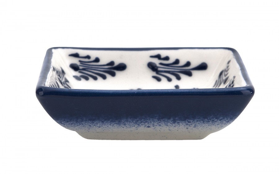 Dip kwadratowy 9 cm ceramiczny Oriental White Blue