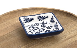 Dip kwadratowy 9 cm ceramiczny Oriental White Blue