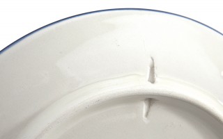 Talerz deserowy 18 cm ceramiczny Oriental White Blue