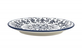 Talerz deserowy 18 cm ceramiczny Oriental White Blue