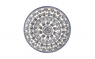 Talerz płytki obiadowy 25 cm ceramiczny Oriental White Blue