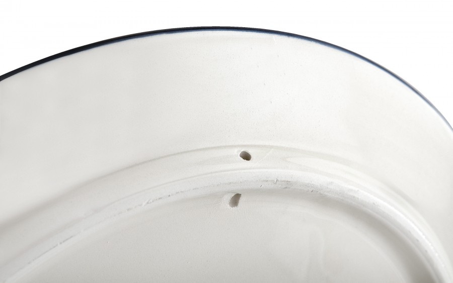 Talerz płytki obiadowy 25 cm ceramiczny Oriental White Blue