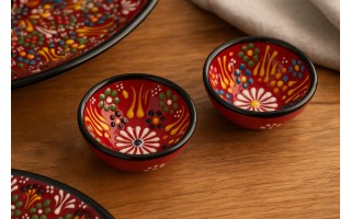 Mini Salaterka/dip ceramiczna 8,5 cm Oriental Red