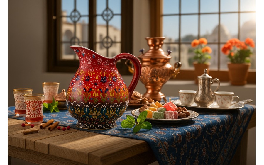 Dzbanek ceramiczny 1,5 L Oriental Red