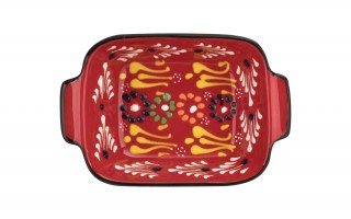 Salaterka ceramiczna z uchwytami 12,5 cm Oriental Red