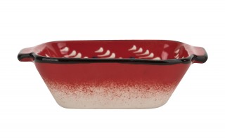Salaterka ceramiczna z uchwytami 12,5 cm Oriental Red