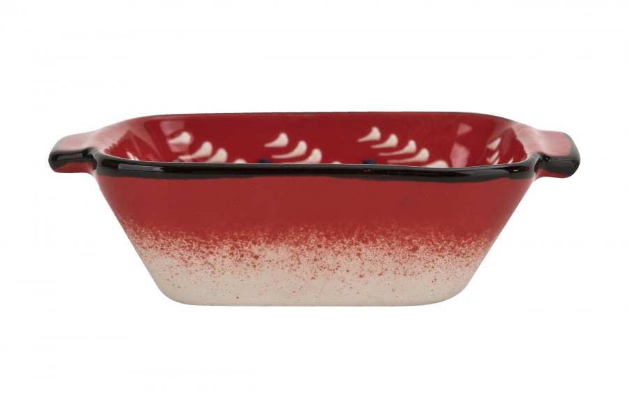 Salaterka ceramiczna z uchwytami 12,5 cm Oriental Red