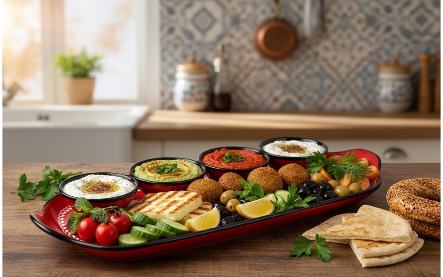 Półmisek ceramiczny 31x12 cm Oriental Red