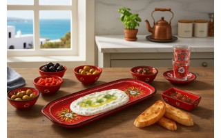 Półmisek ceramiczny 31x12 cm Oriental Red