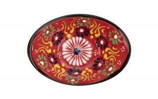 Salaterka ceramiczna owalna 10x7 cm Oriental Red