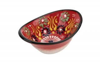 Salaterka ceramiczna owalna 10x7 cm Oriental Red