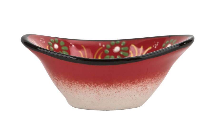 Salaterka ceramiczna owalna 10x7 cm Oriental Red