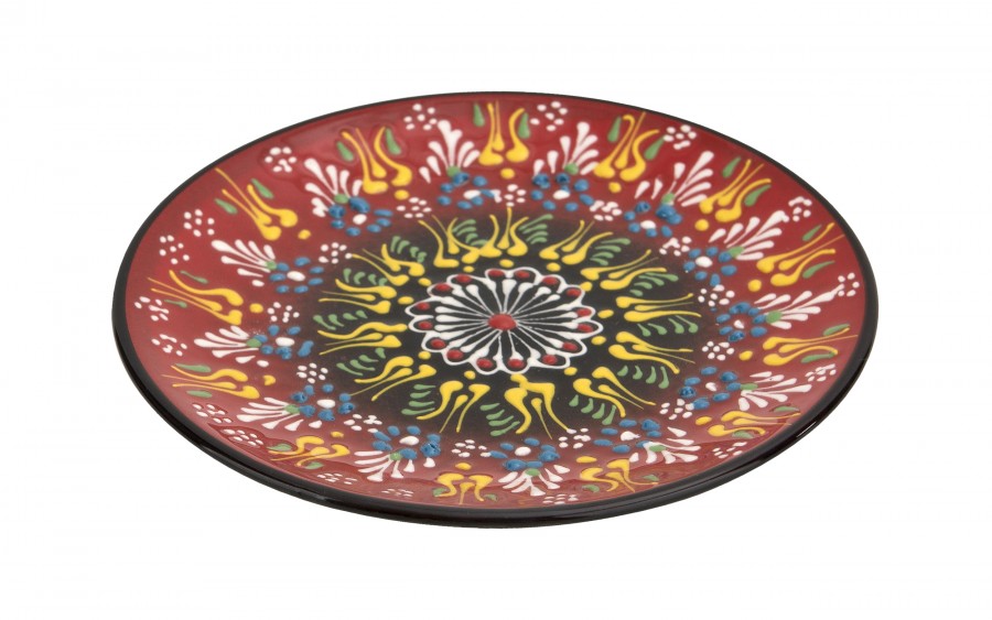 Talerz deserowy 18 cm ceramiczny Oriental Red