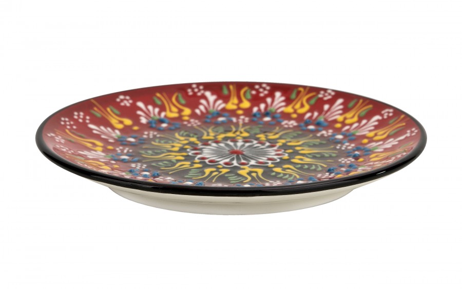 Talerz deserowy 18 cm ceramiczny Oriental Red