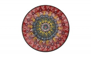 Talerz płytki obiadowy 25 cm ceramiczny Oriental Red