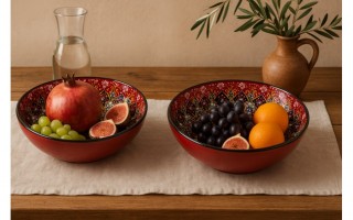 Salaterka ceramiczna 31 cm Oriental Red