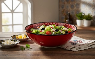 Salaterka ceramiczna 31 cm Oriental Red