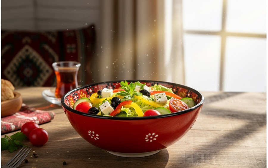 Salaterka ceramiczna 21 cm Oriental Red