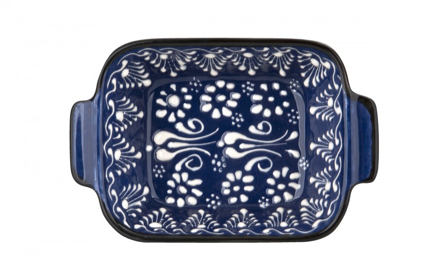Salaterka ceramiczna z uchwytami 12,5 cm Oriental Blue