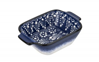 Salaterka ceramiczna z uchwytami 12,5 cm Oriental Blue
