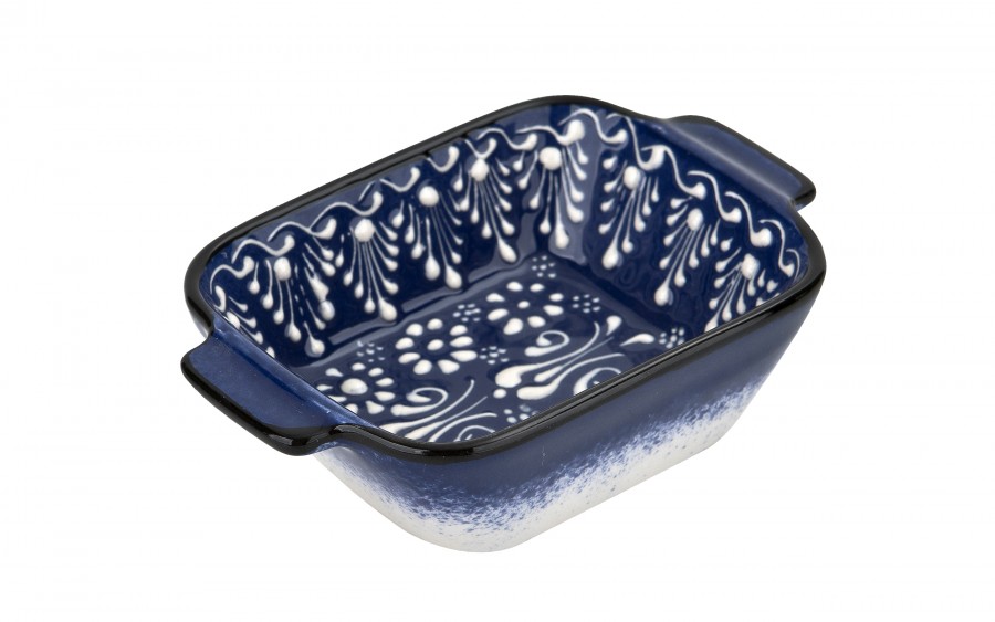 Salaterka ceramiczna z uchwytami 12,5 cm Oriental Blue
