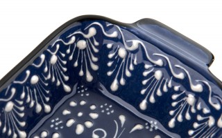 Salaterka ceramiczna z uchwytami 12,5 cm Oriental Blue
