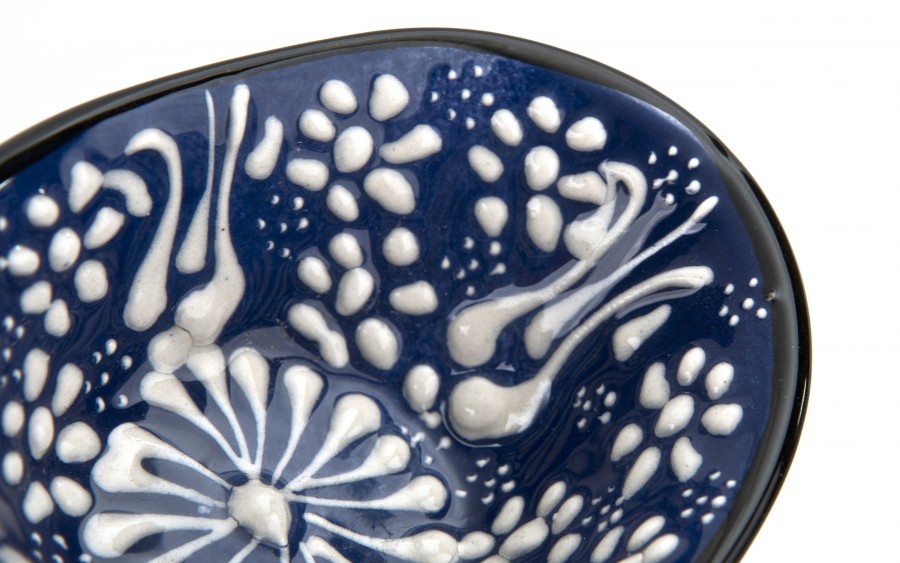 Salaterka ceramiczna owalna 10x7 cm Oriental Blue