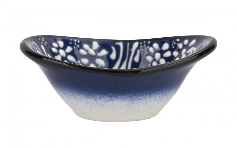 Salaterka ceramiczna owalna 10x7 cm Oriental Blue