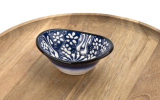 Salaterka ceramiczna owalna 10x7 cm Oriental Blue