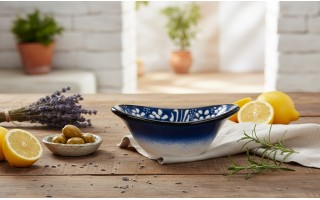 Salaterka ceramiczna owalna 10x7 cm Oriental Blue