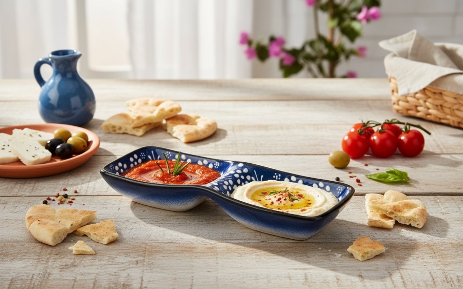 Dip podwójny ceramiczny Oriental Blue