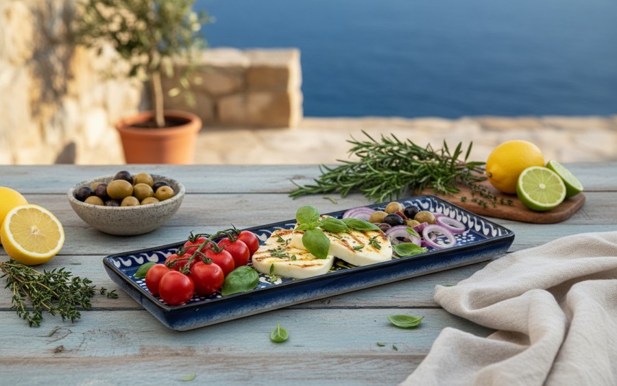 Półmisek ceramiczny 25x9 cm Oriental Blue