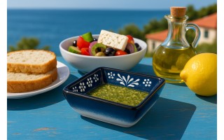 Dip kwadratowy 9 cm ceramiczny Oriental Blue