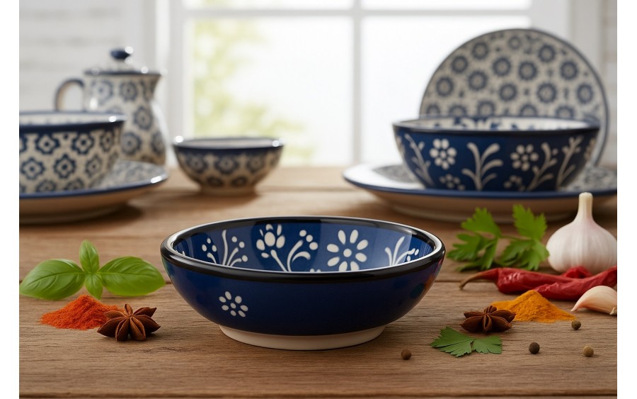Salaterka ceramiczna 12 cm Oriental Blue